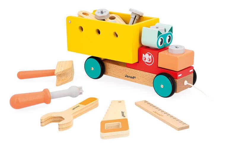 Ciężarówka do składania i ciągnięcia Brico'kids 2+ / Janod