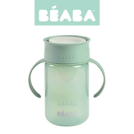 Kubek treningowy 360° - sage green / Beaba
