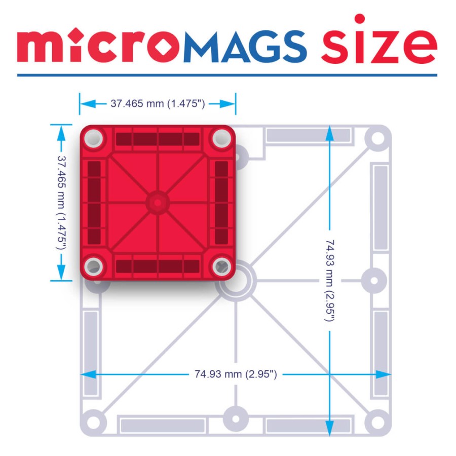 Klocki Magnetyczne microMAGS 70 el. / Magna-Tiles