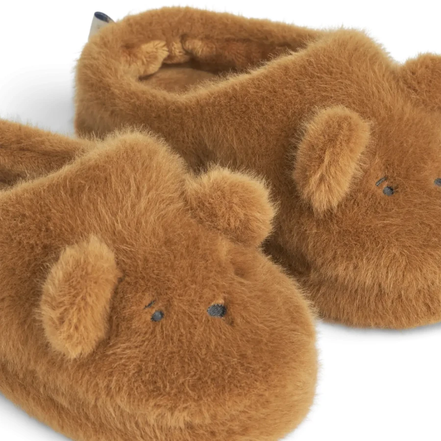Pluszowe kapcie Aviaja Bear - golden caramel / Liewood