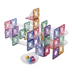Klocki magnetyczne Ball Run Creative Pack Pastel - 110 el. / Cleverclixx