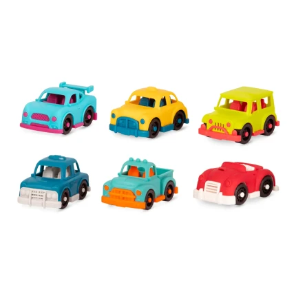 Happy Cruisers – zestaw 6 małych autek / B.Toys