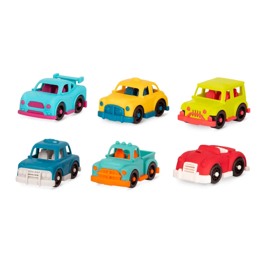Happy Cruisers – zestaw 6 małych autek / B.Toys