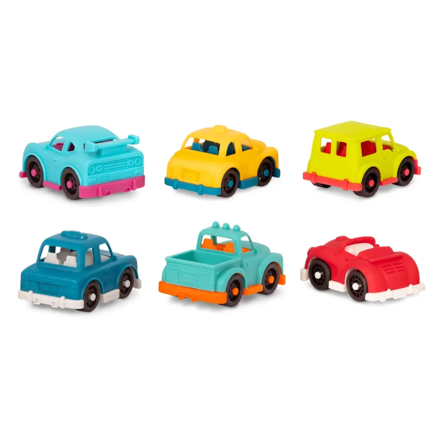Happy Cruisers – zestaw 6 małych autek / B.Toys