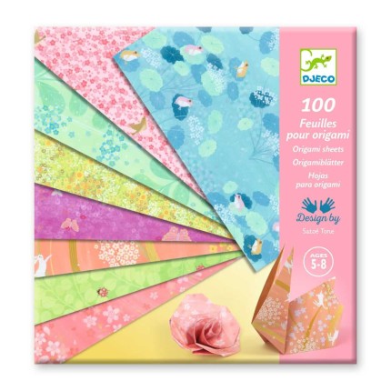Ozdobne kartki do origami 100 szt. HARU / Djeco
