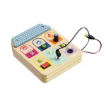 Drewniana tablica manipulacyjna z przełącznikami, 3+ / TOPBRIGHT