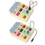 Drewniana tablica manipulacyjna z przełącznikami, 3+ / TOPBRIGHT
