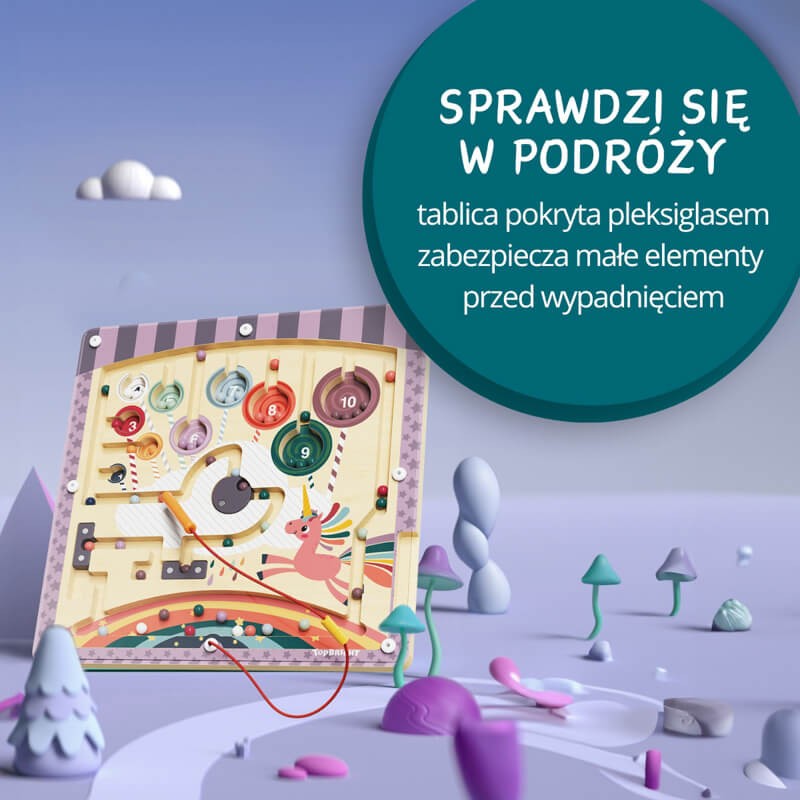 Labirynt magnetyczny Fantastyczny jednorożec, 3+ / TOPBRIGHT