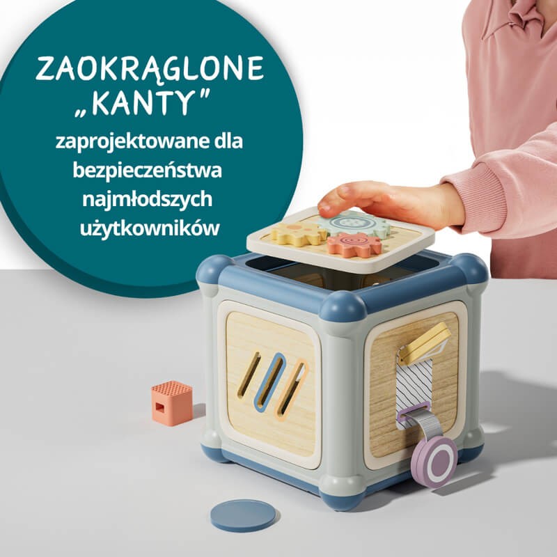Kostka edukacyjna 10w1 Mistrz motoryki małej, 1+ / TOPBRIGHT