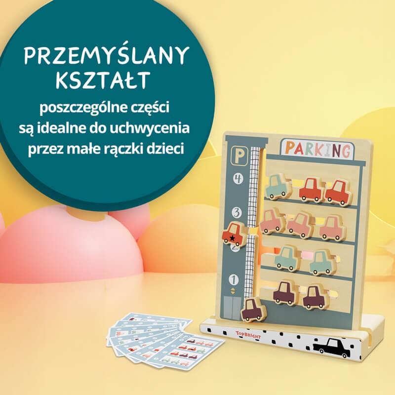 Układanka logiczna dla dzieci Parking, 3+ / TOPBRIGHT