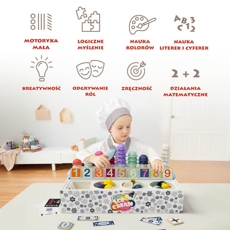 Zabawka matematyczna Lodziarnia, 3+ / TOPBRIGHT