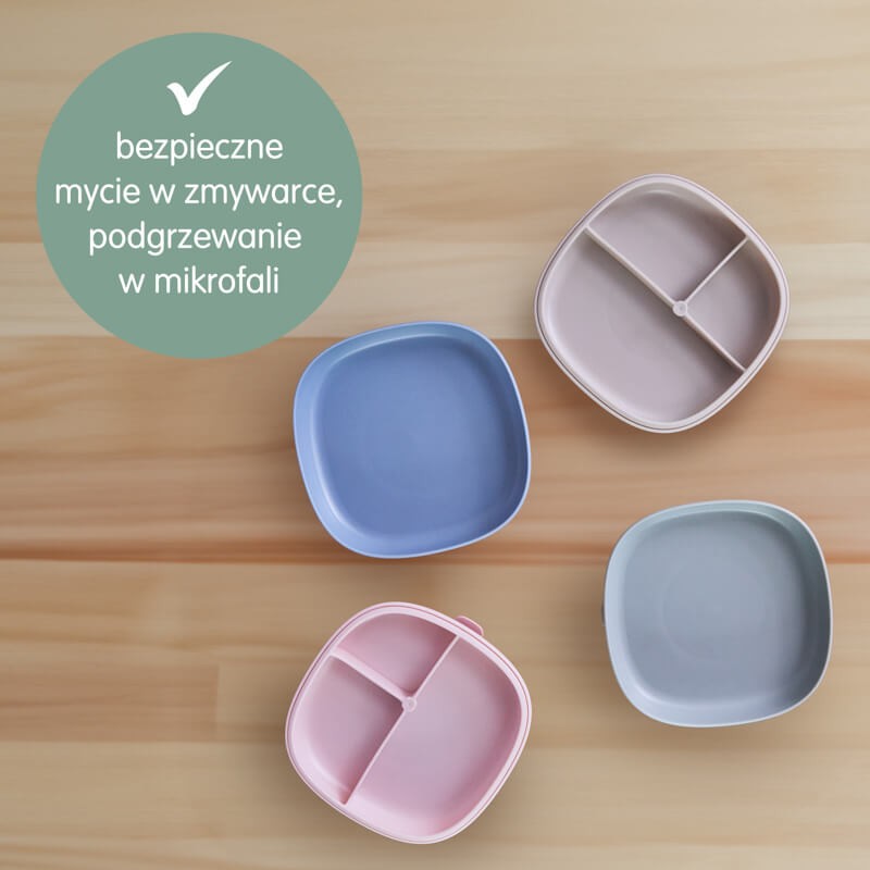 Talerzyk z przyssawką 2w1, szałwiowy / b.box