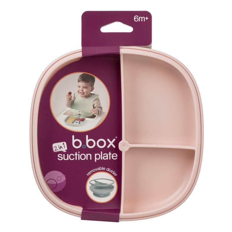 Talerzyk z przyssawką 2 w 1, różowy / b.box