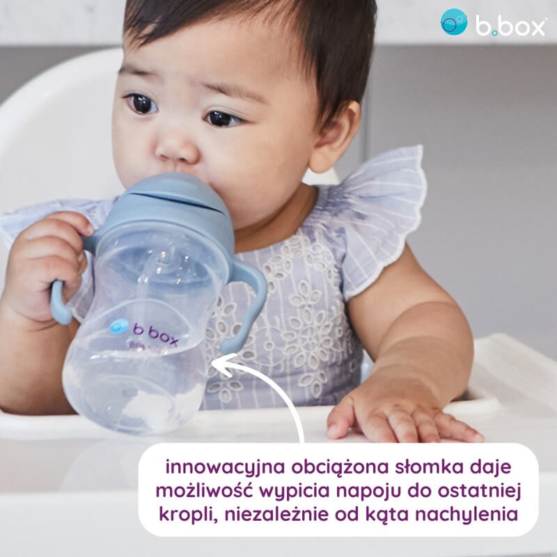 Bidon ze słomką 240 ml, BŁĘKITNY / b.box