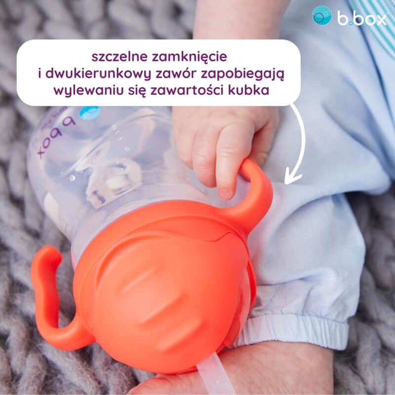 Bidon ze słomką 240 ml, BŁĘKITNY / b.box