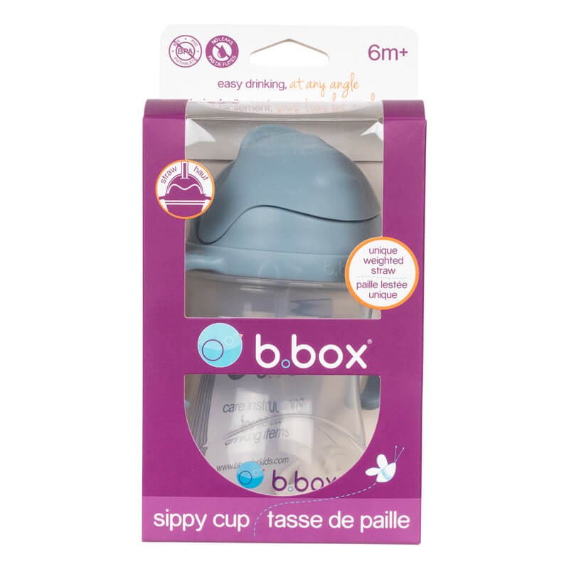 Bidon ze słomką 240 ml, BŁĘKITNY / b.box