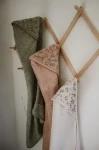 Ręcznik z kapturem z bawełny organicznej - różowy / Natruba
