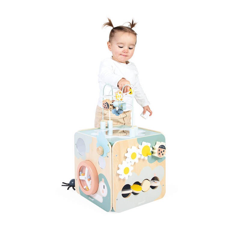 Wielofunkcyjna kostka edukacyjna z pętlą duża Sweet Cocoon / Janod