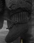 Buciki niechodki z wełny merino 100% - Pigeon / Lodger