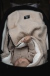 Śpiworek do wózka 0-12m. Alpaka – Dusty Pink / Makaszka