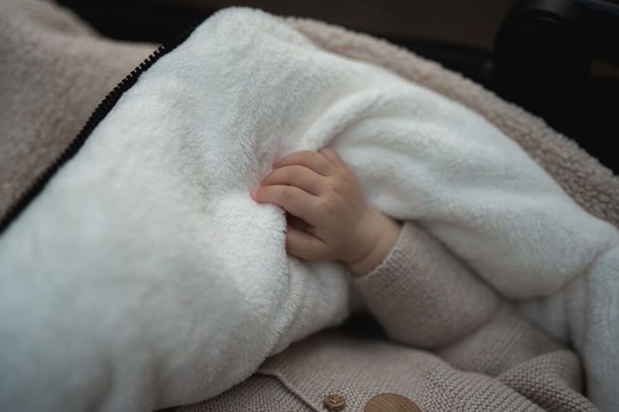 Śpiworek do wózka 0-12m. Alpaka – Dusty Pink / Makaszka