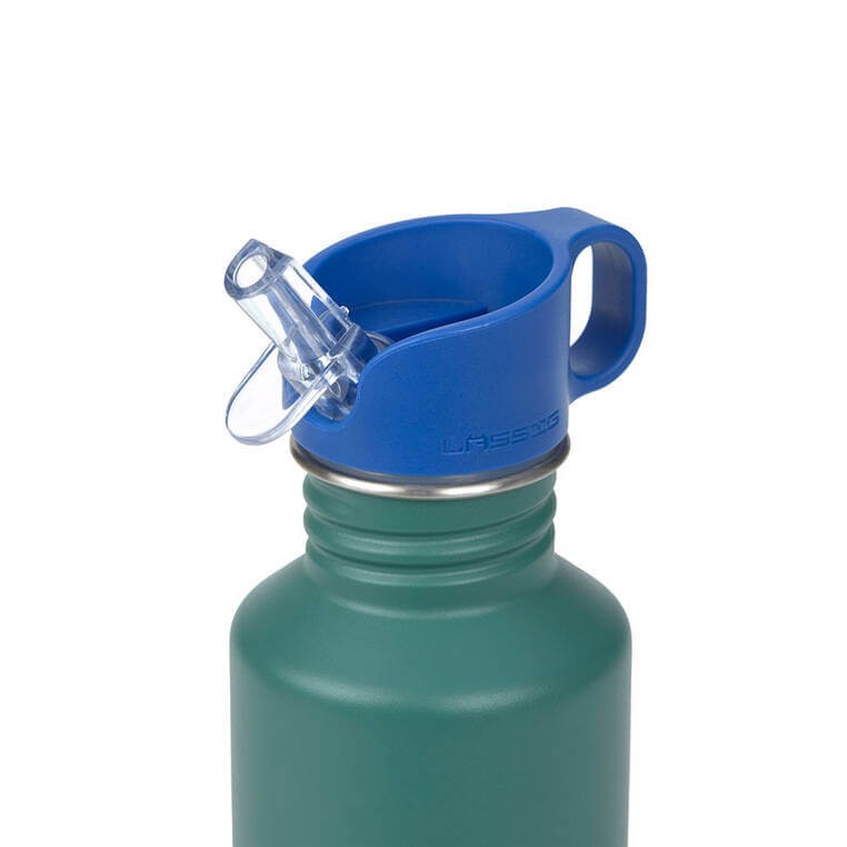 Bidon ze stali nierdzewnej z ustnikiem i uchwytem Little Gang, 500 ml - Rainbow green / Lassig