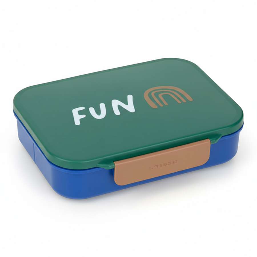 Lunchbox Bento z przegródkami Little Gang - Rainbow green / Lassig