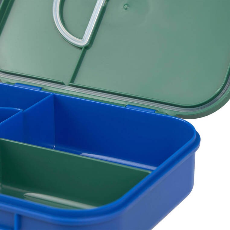 Lunchbox Bento z przegródkami Little Gang - Rainbow green / Lassig