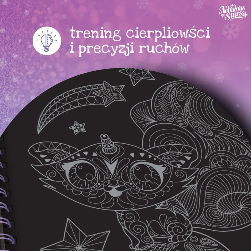 Kolorowanki z czarnymi kartkami i pisakami M Isadora / Nebulous Stars