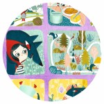Puzzle opowieść - CZERWONY KAPTUREK 35 el. / Djeco