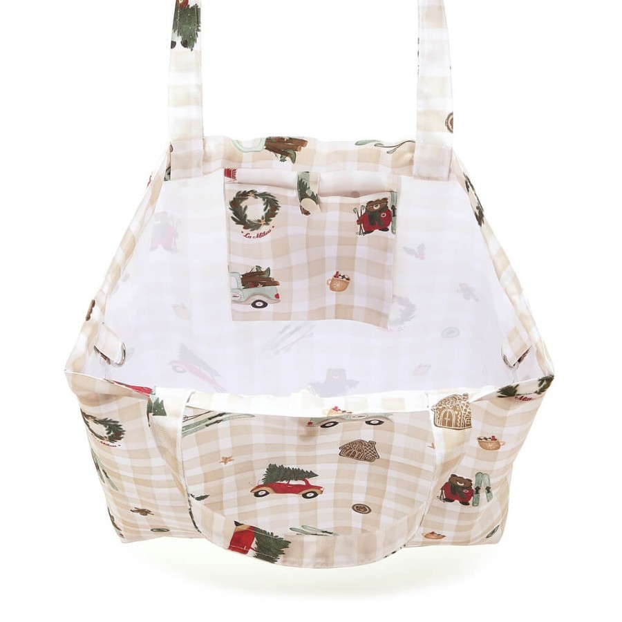 Shopper Bag z kieszonką - WINTER COTTAGE / La Millou
