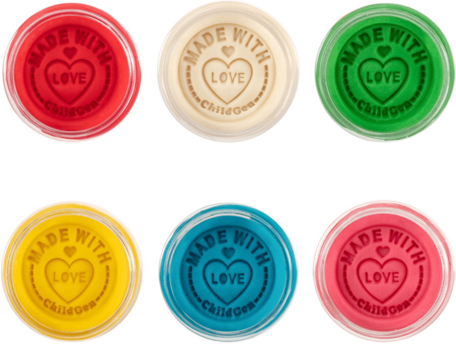Naturalna ciastolina w słoiczkach - zestaw 6 kolorów / ChildGen