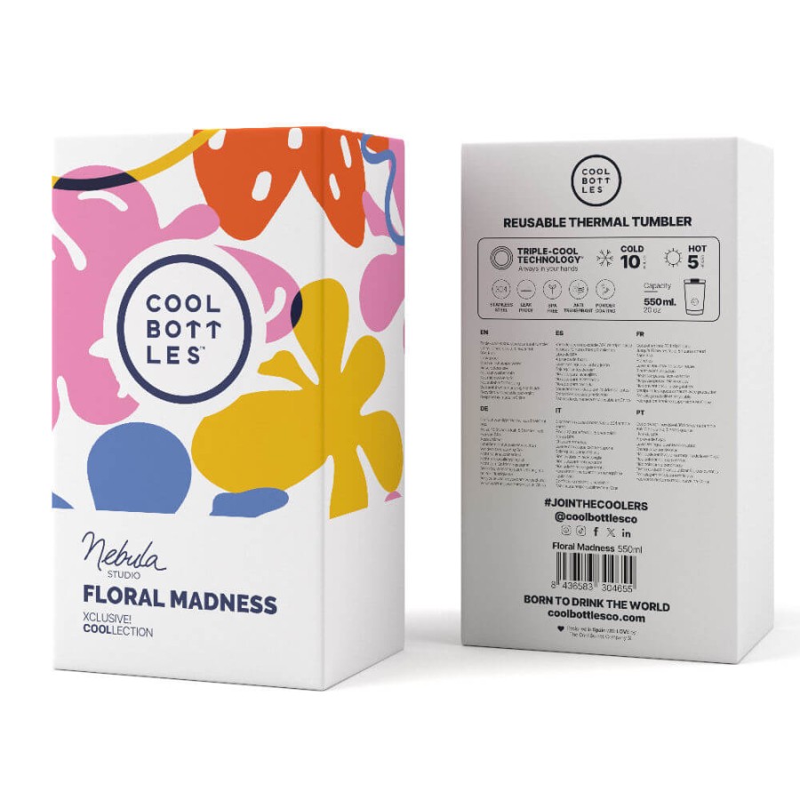 Kubek termiczny Triple cool Xclusive - Floral Madness, 550 ml / Cool Bottles