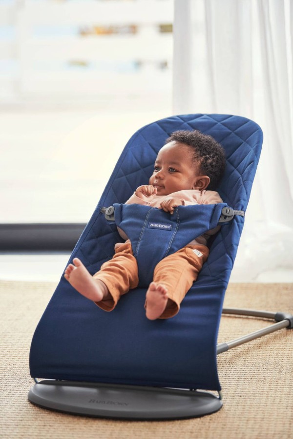 BABYBJORN - leżaczek BLISS WOVEN, Granatowy