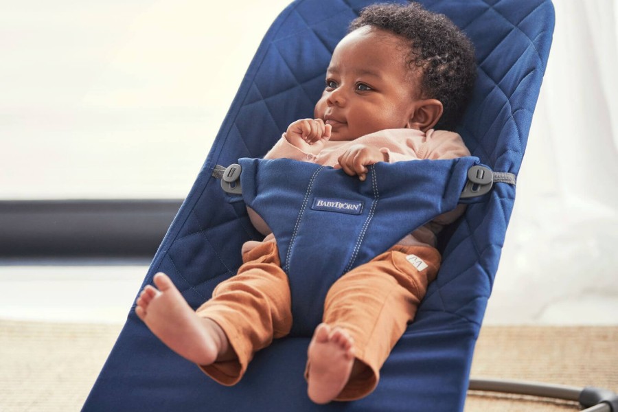 BABYBJORN - leżaczek BLISS WOVEN, Granatowy