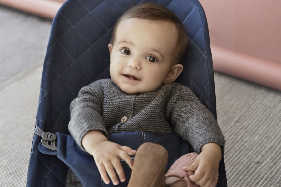 BABYBJORN - leżaczek BLISS WOVEN, Granatowy