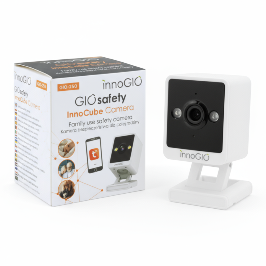 Kamera Wi-Fi Elektroniczna niania GIOsafety InnoCube – kamera monitorująca do użytku rodzinnego / InnoGIO