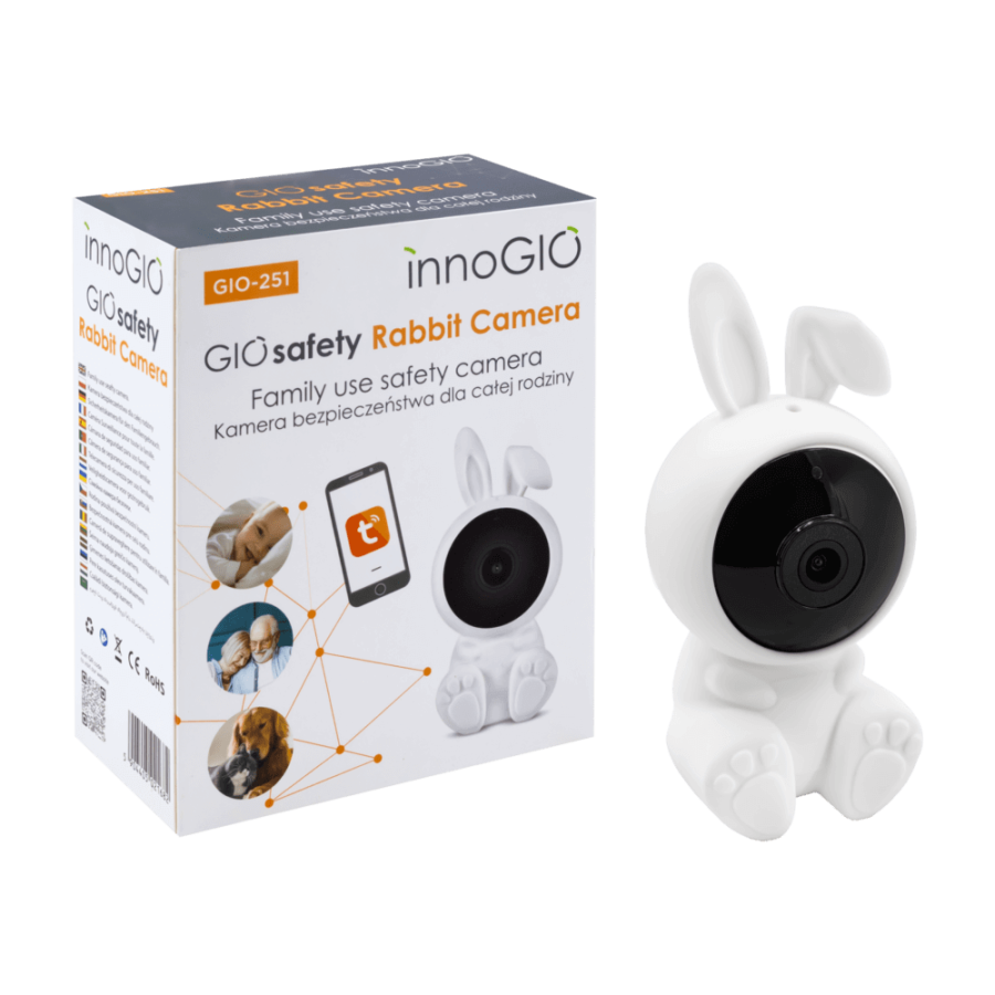 Kamera Wi-Fi Elektroniczna niania GIOsafety Rabbit – kamera monitorująca do użytku rodzinnego / InnoGIO
