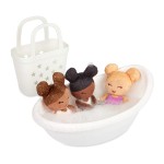 Doll Bundle - Trio laleczek kąpielowych z koszykiem / LullaBaby