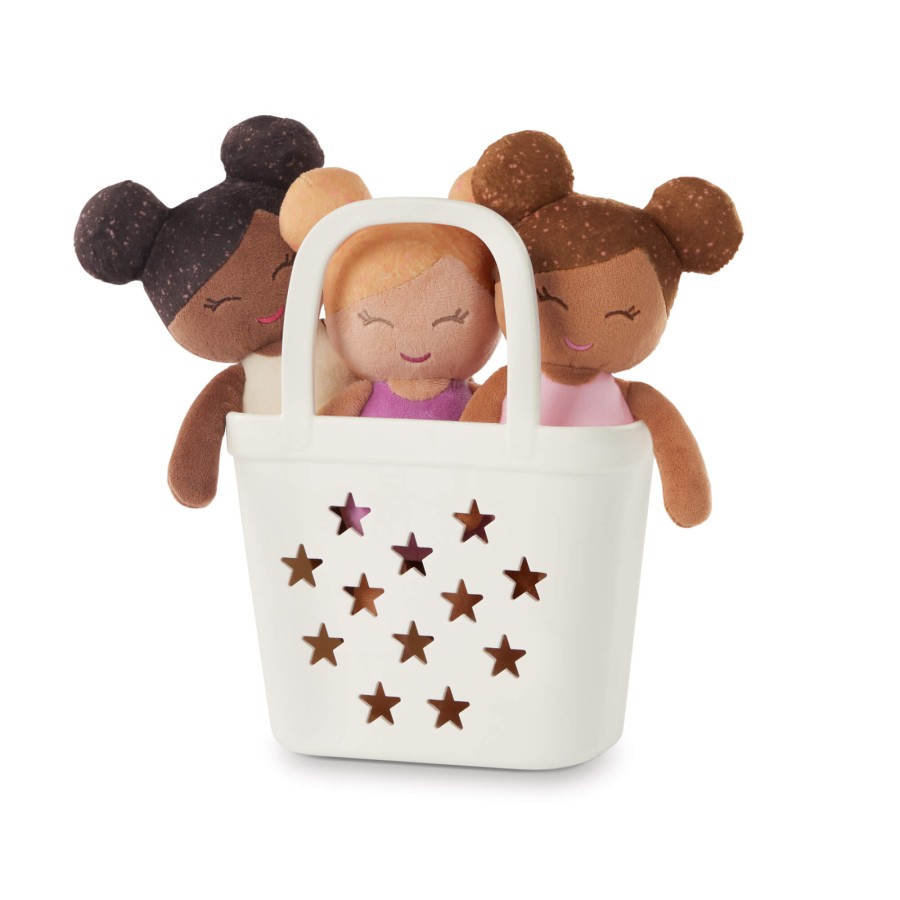 Doll Bundle - Trio laleczek kąpielowych z koszykiem / LullaBaby