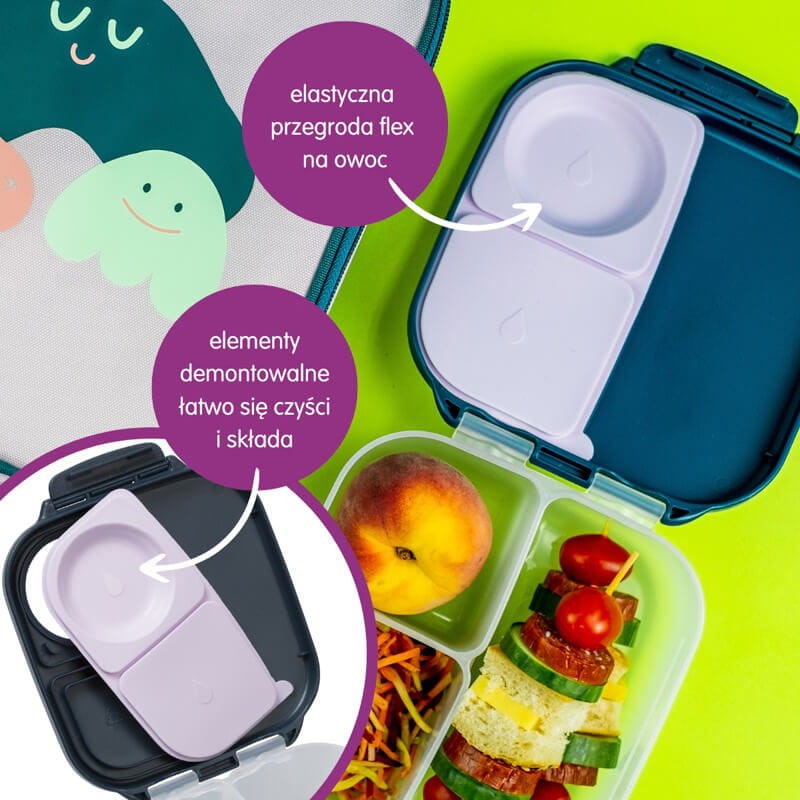 Zestaw Mini Lunchbox + Butelka tritanowa ze słomką 450 ml - Ocean Breeze / B.box