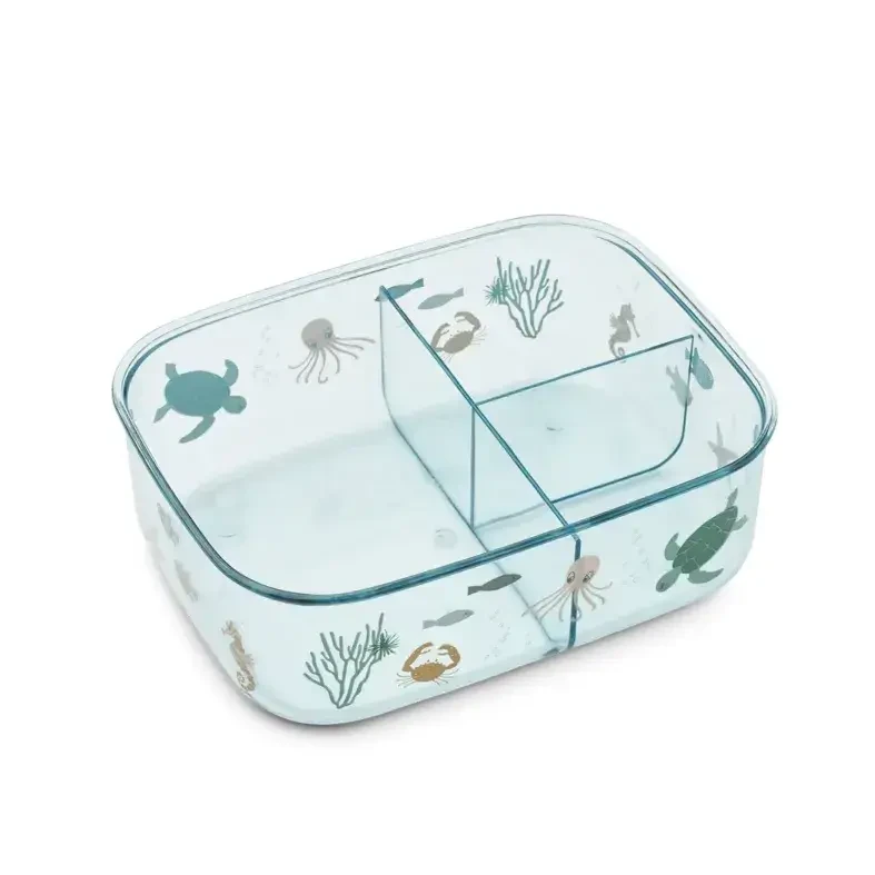 Lunchbox tritanowy z przegródkami Arthur - Sea creature, sandy (Blue Whale) / Liewood