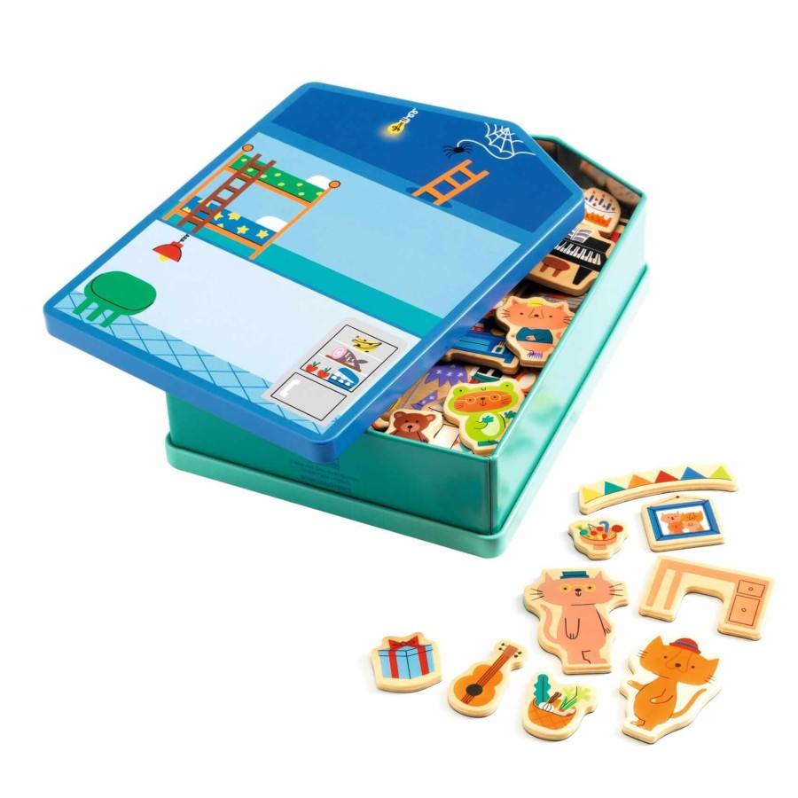 Magnetyczne puzzle DOMEK KOTKÓW / Djeco