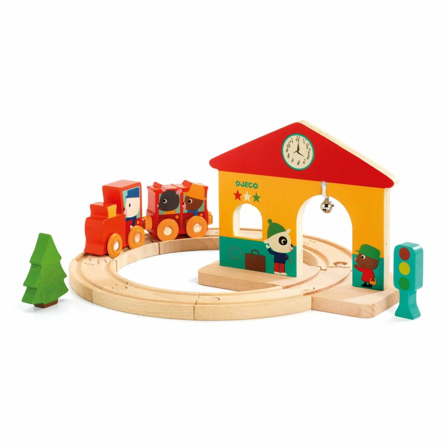 Drewniana zabawka mini stacja / Djeco
