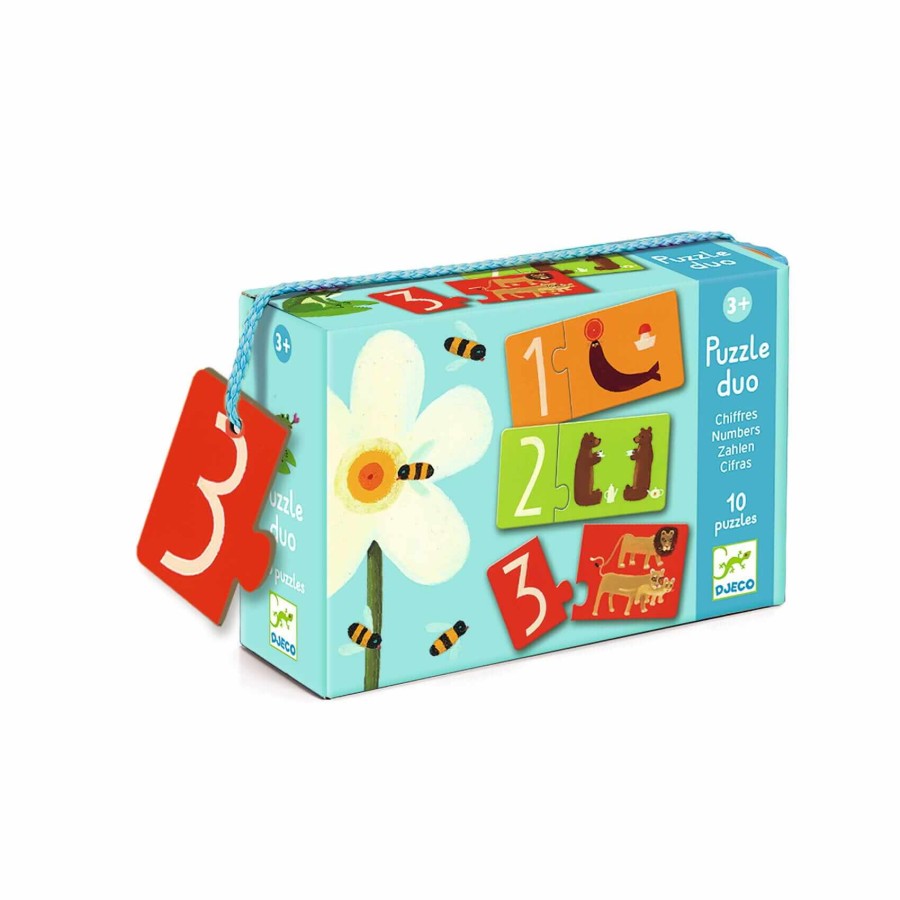 Puzzle łączenie liczb i liter / Djeco