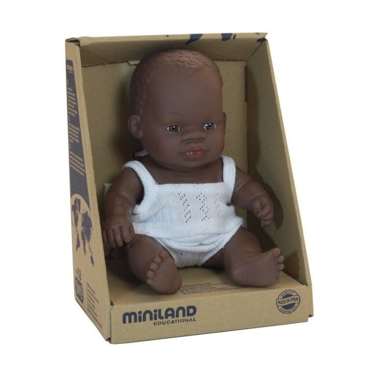 Lalka dziewczynka Afrykanka 21cm Miniland Baby