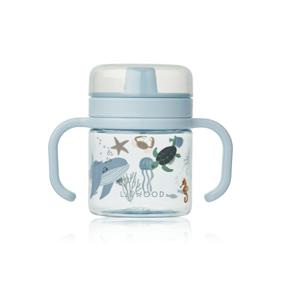 Tritanowy kubek niekapek Kylo, 280 ml - sea creature, sandy / Liewood