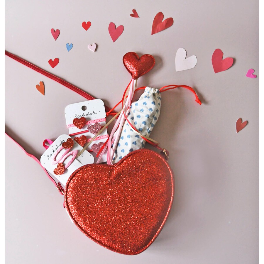 Gumki do włosów Love Heart Glitter / Rockahula Kids