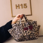 Organizer do wózka ortalion pikowany LEOPARD CREAM by Magdalena Lamparska / La Millou