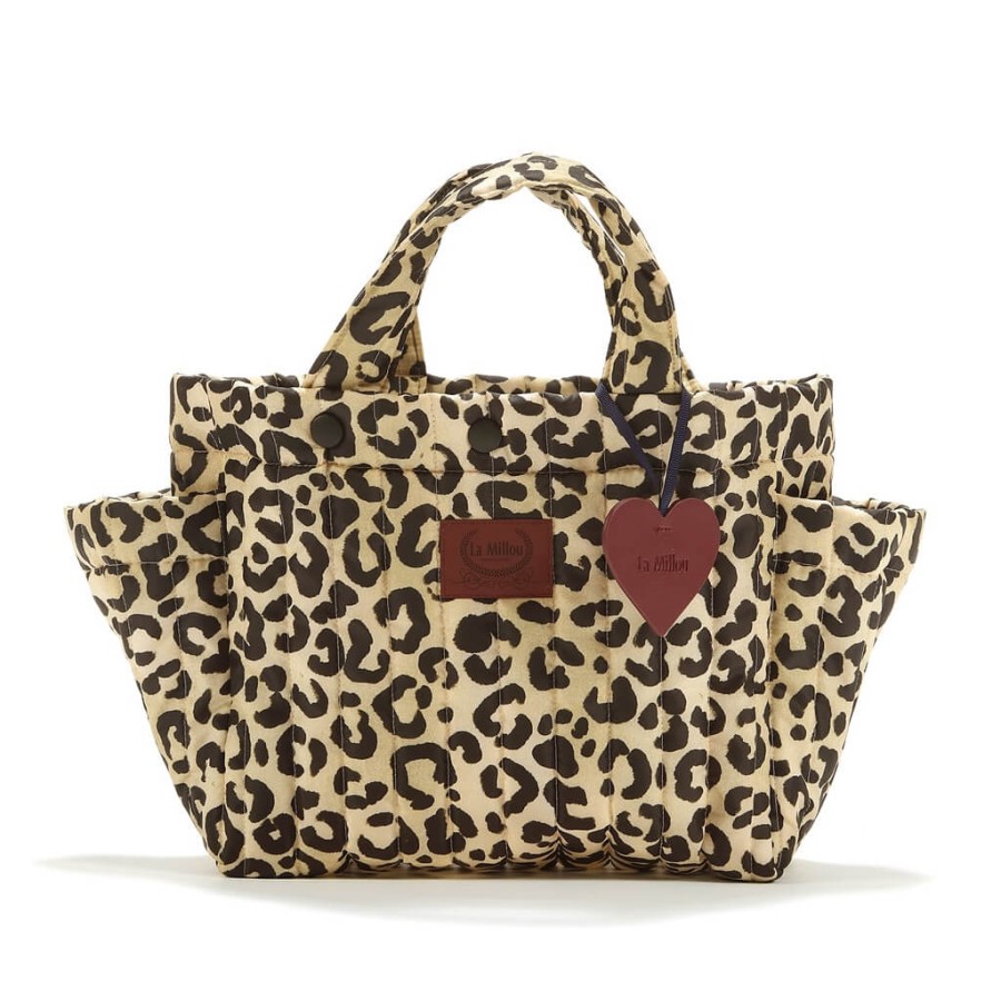 Organizer do wózka ortalion pikowany LEOPARD CREAM by Magdalena Lamparska / La Millou